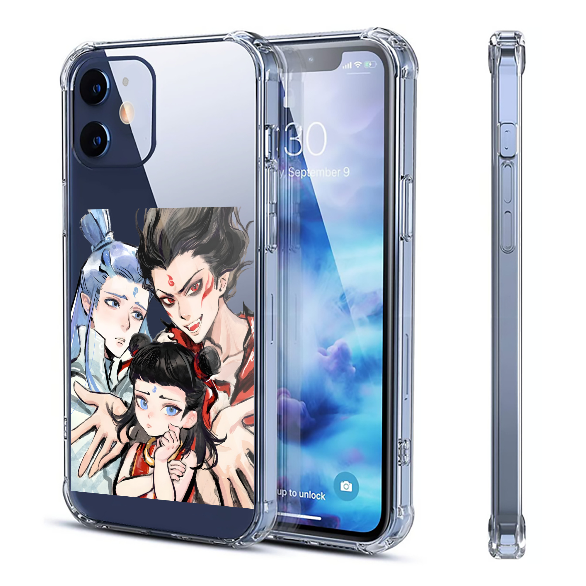 （画像用） Ne Zha 2 ナタ 魔童の大暴れ 【iPhone 12シリーズ対応】透明スマホケース（クリアソフトケース）
